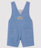 Korte salopette met strepen baby blauw SURF/wit ECUME
