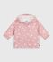 Baby windjack met bloemenprint roze CHARME/wit MARSHMALLOW