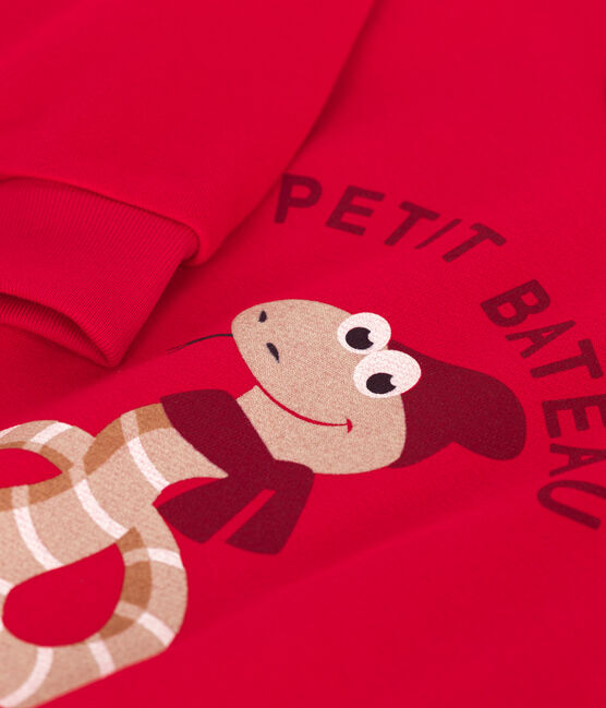 Sweatshirt en molleton enfant garçon rouge CORRIDA