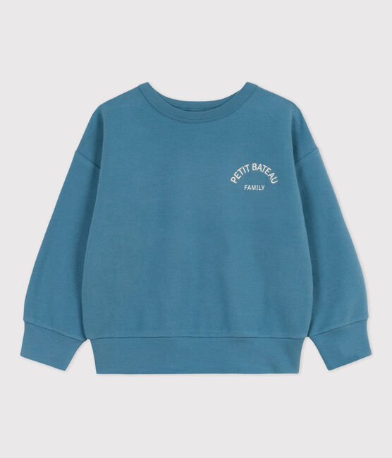 Sweatshirt in molton voor meisjes/jongens blauw LAVIS