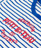 Gestreept katoenen T-shirt voor jongens/meisjes wit MARSHMALLOW/blauw PERSE