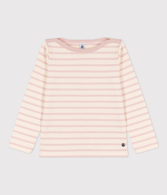 Marinière en coton enfant fille / garçon blanc AVALANCHE/ SALINE