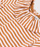 Blouse manches courtes bébé en jersey flammé rayé TOAST/ DOLL