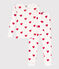 Pyjama ajusté coeurs en coton enfant blanc MARSHMALLOW/rouge TERKUIT