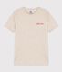 T-shirt col rond  sérigraphié en coton Femme