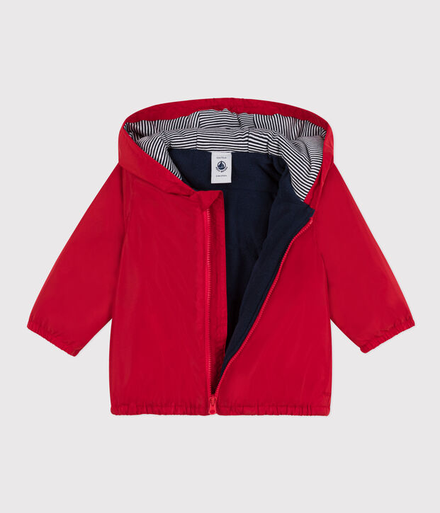 Warme windstopper van gerecycleerd polyester voor baby's rood