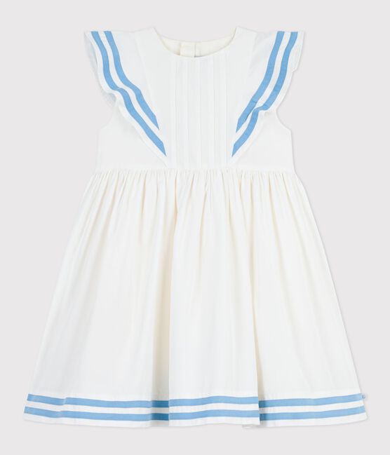 Robe sans manches enfant en coton blanc MARSHMALLOW