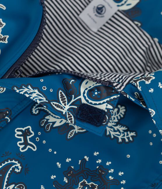 ICONISCHE OLIEJAS VAN GERECYCLEDE STOF VOOR MEISJES/JONGENS blauw BRASIER/wit MULTICO