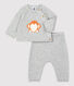 2-delige set in jacquardgebreide tubic voor baby's