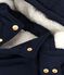 Halflange effen parka voor kinderen blauw SMOKING