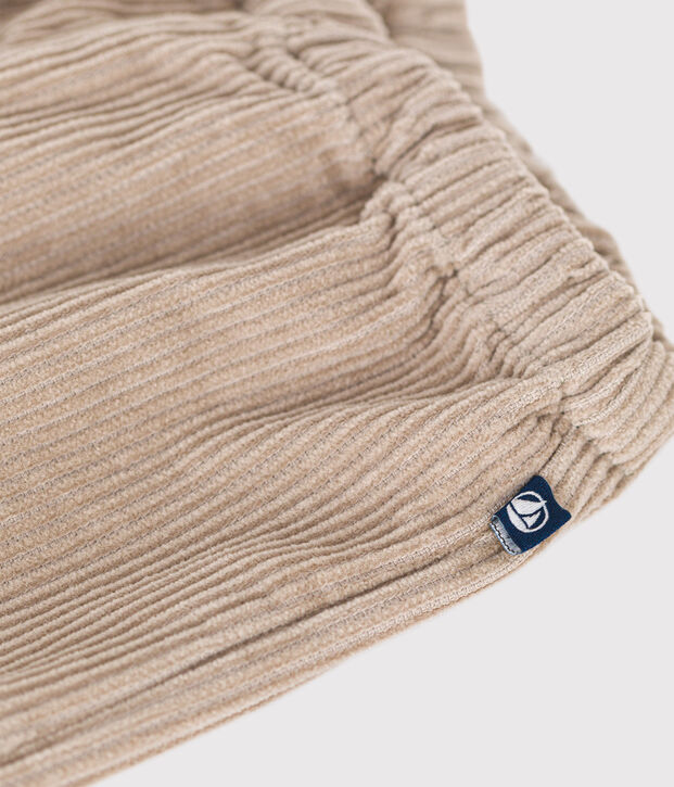 Pantalon en velours b&eacute;b&eacute; beige
