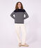 Pull esprit marin femme en laine et coton &agrave; rayures bleu/blanc