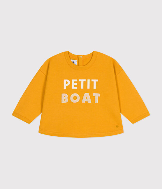 Sweatshirt in molton voor baby's geel BOUDOR