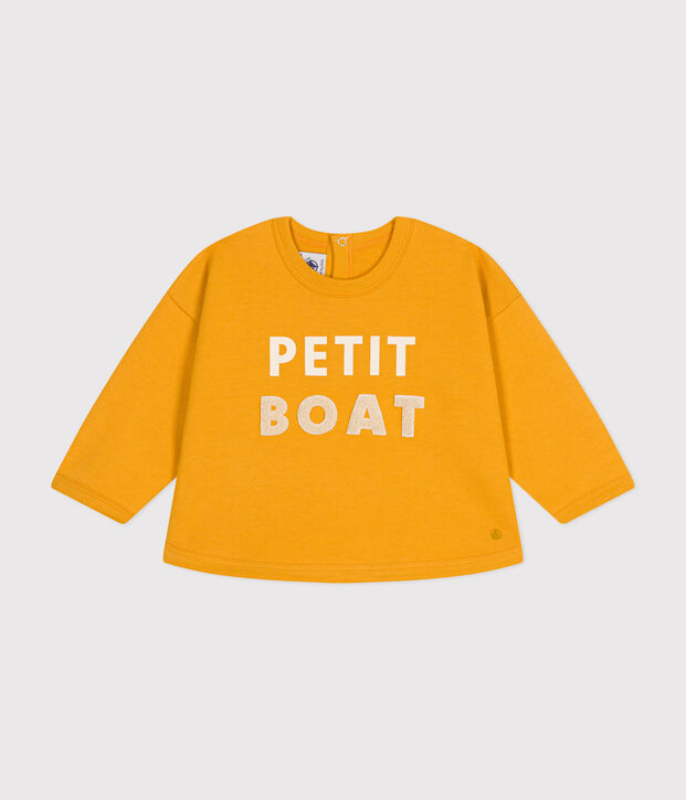 Sweatshirt en molleton b&eacute;b&eacute; jaune