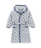 Robe de chambre garçon en polaire imprimée gris SUBWAY/bleu LOGO