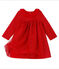 Robe manches longues bi-matière bébé fille rouge TERKUIT/jaune OR