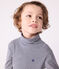 Sous-pull rayé en coton enfant fille / garçon bleu SMOKING/blanc MARSHMALLOW
