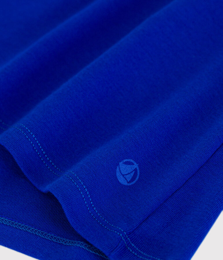 Effen katoenen T-shirt L'Iconique voor dames blauw