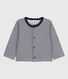 Cardigan bébé rayé milleraies en jersey épais