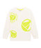 Sweat shirt enfant fille - garçon blanc MARSHMALLOW/jaune EBLOUIS