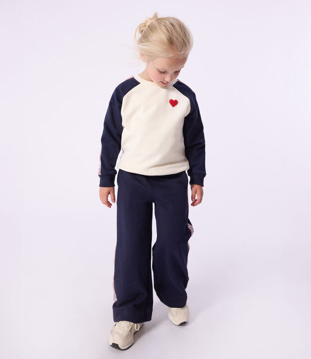 Pantalon de jogging enfant en coton bleu marine