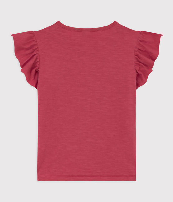 Tee-shirt manches courtes en coton enfant fille rose PAPI