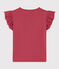 Tee-shirt manches courtes en coton enfant fille rose PAPI