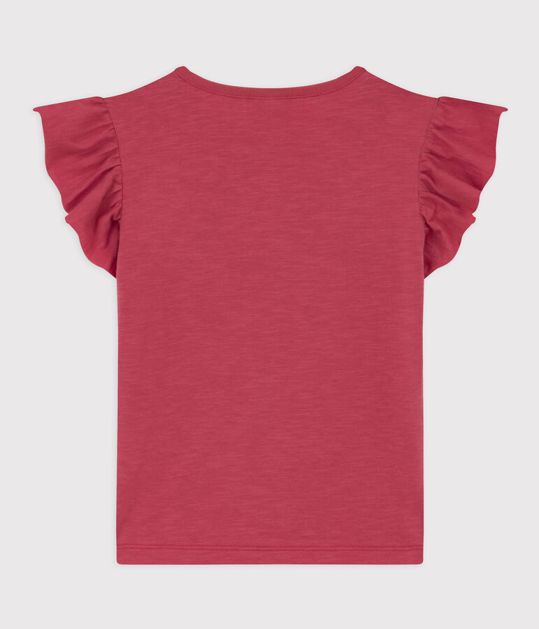 Katoenen T-shirt met korte mouwen voor meisjes roze