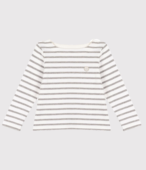 Marinetrui voor meisjes kinderen wit MARSHMALLOW/grijs ARGENT