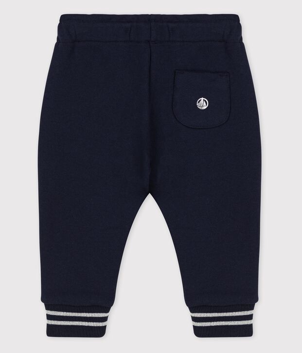 Pantalon en molleton b&eacute;b&eacute;. bleu marine