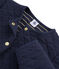 Cardigan en tubique enfant fille bleu SMOKING/jaune OR