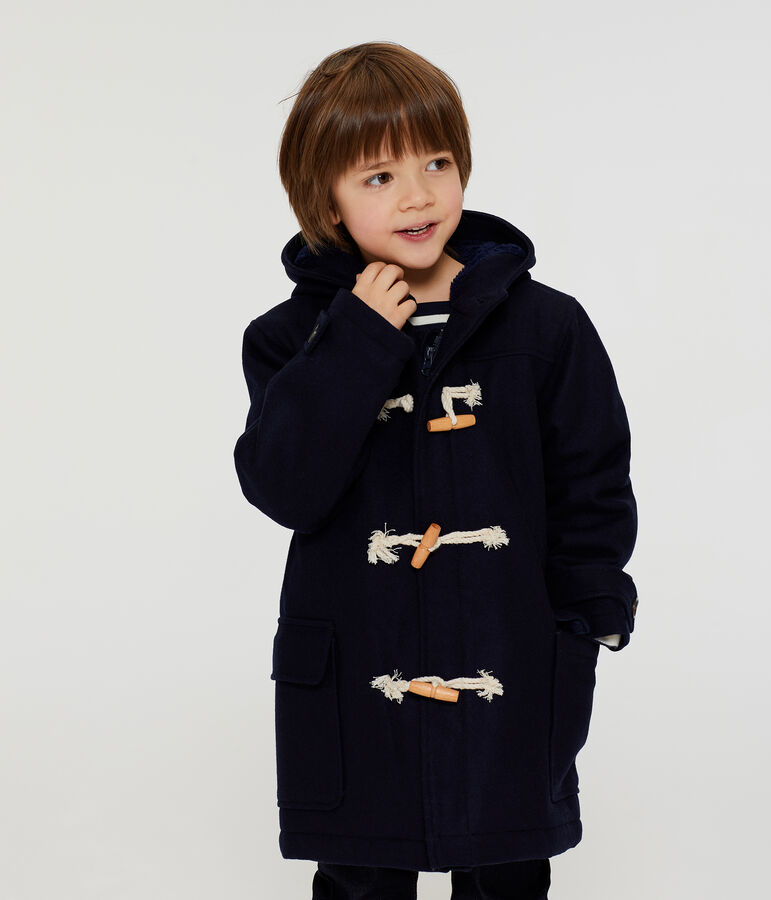 Duffle coat enfant gar&ccedil;on bleu
