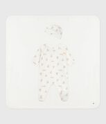 Geschenkset van katoen met print voor baby's MARSHMALLOW/ BRUN