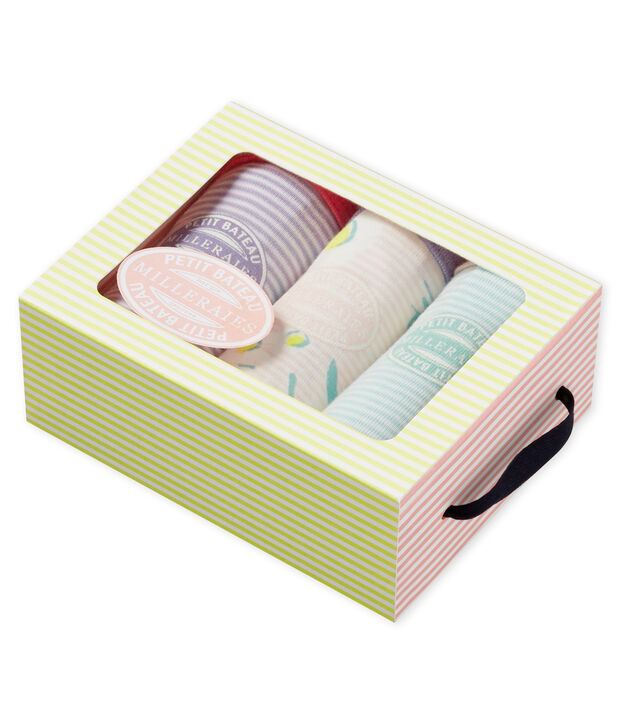 Drie hoge meisjesonderbroeken multicouleur