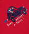 T-shirt manches courtes en coton bio enfant fille rouge PEPS