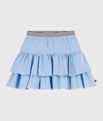 Jupe enfant courte en coton unie