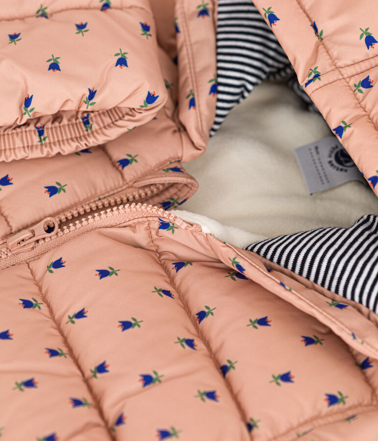 Donsjas met dessin voor baby beige/multicouleur