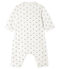 Dors bien sans pieds bébé en côte blanc MARSHMALLOW/blanc MULTICO
