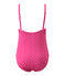 Meisjesbadpak met stippen roze PETUNIA/wit MARSHMALLO