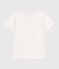 Katoenen T-shirt met korte mouwen en print voor kinderen wit MARSHMALLOW