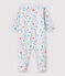 Grijs gemêleerd fluwelen babypyjama met sterren grijs POUSSIERE/wit MULTICO