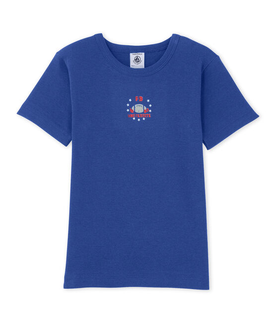 Jongens-T-shirt met motief blauw Peter