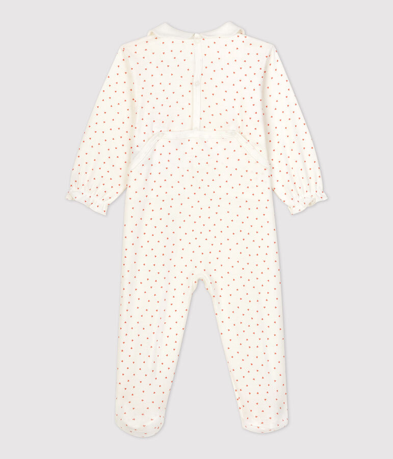 Dors-bien b&eacute;b&eacute; petits c&oelig;urs en coton blanc/rose