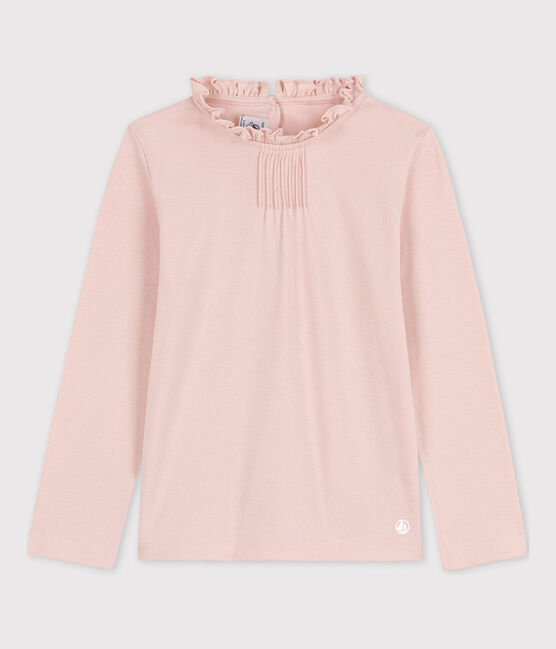Tee-shirt manches longues en coton enfant fille rose SALINE