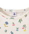 Meisjes-T-shirt in licht tubic met dessin wit MARSHMALLOW/wit MULTICO