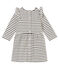Robe rayure marinière bébé fille blanc MARSHMALLOW/noir CITY