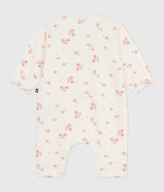 Katoenen babypakje met ruches en bloemenprint MILK/ MULTICO