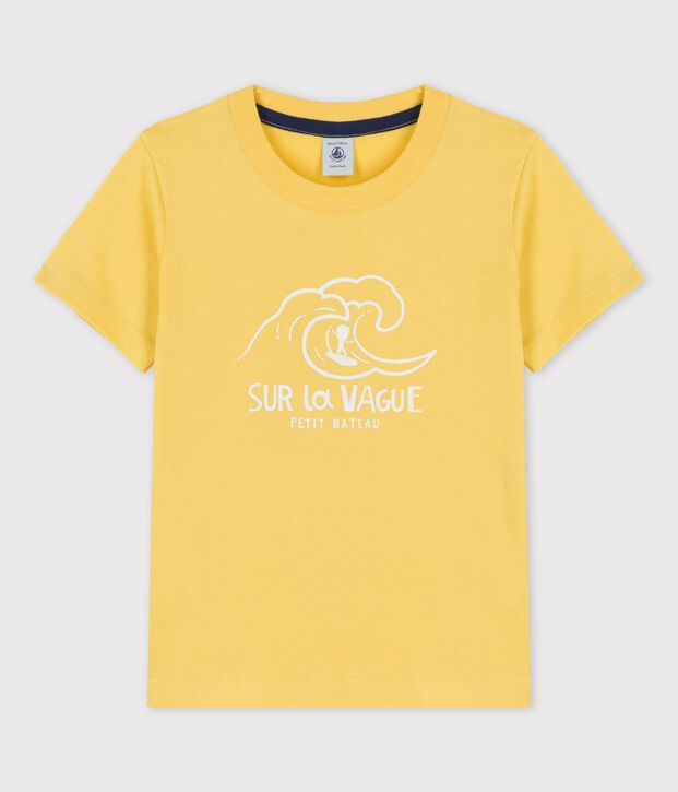 T-shirt met korte mouwen in katoen voor jongens geel