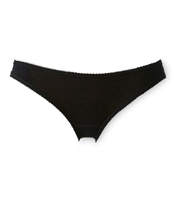 Culotte femme en coton noir NOIR
