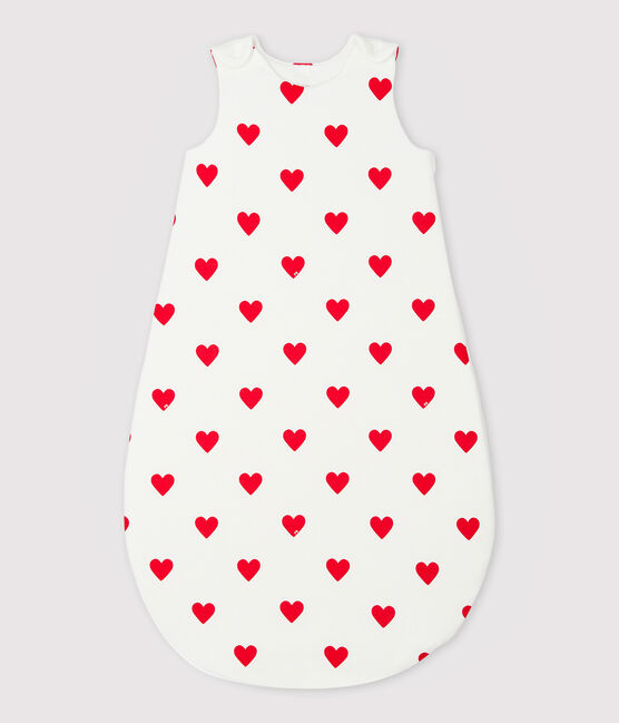 Gigoteuse bébé en coton à cœurs TOG 2 blanc MARSHMALLOW/rouge TERKUIT